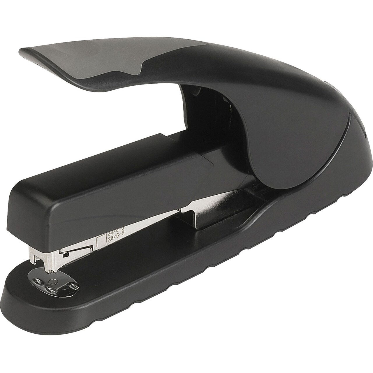 Business Source Full Strip Stapler Anti-slip 210 Capacity Black/Gray